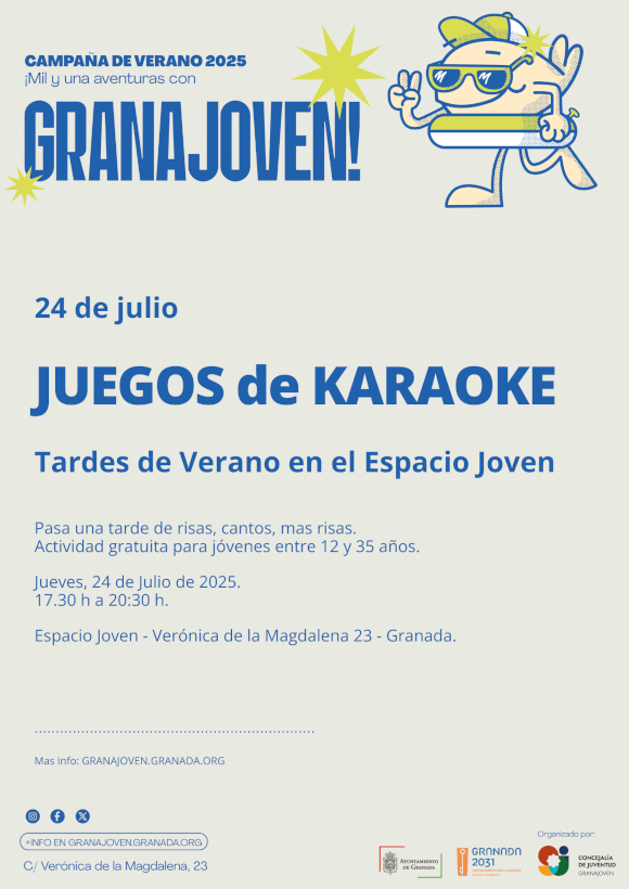 ©Ayto.Granada: Enredate: Verano'25 - Juegos de KARAOKE